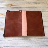 活字狂のための洋古書鞄／キャメル×アッシュピンク