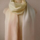カシミヤシルクショール「虹染め」