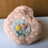 ふちこ様ご注文　水玉オレンジの小物入れ