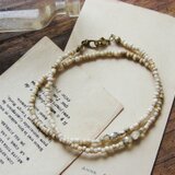 ヴィンテージガラスビーズ２連ブレスレット