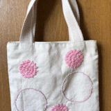 桜色のお花のペタン子ちゃんバッグ