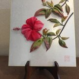 つまみ細工ハイビスカス