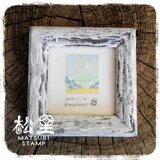 消しゴム版画「滲む明け星」(額装済み)