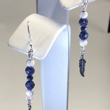 【‬Silver925使用】‪サファイアピアス スターダスト‬feather