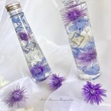 すみれ色ハーバリウム  " SUMIRE " ロングボトル 《春色》