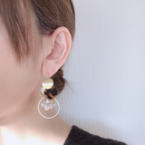 べっこう ×サークル ピアス(イヤリング)