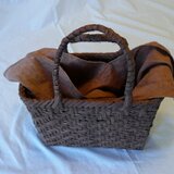 山葡萄かごバッグ 代表的な３間網代編み 幅255x奥行125x高さ210mm HM04-03 国産品(戸田智子作) 送料無料