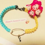 どこへ。(平編みブレス)