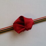 シルク帯留め　ルビー