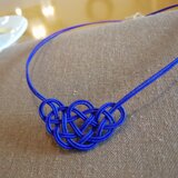 五彩水引アクセサリー　松結びのチョーカー　(紫)