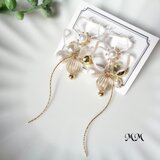 華やかクリアフラワーピアス/イヤリング