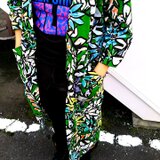 花柄ガウンワンピース