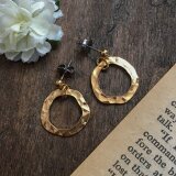 ゴールドリングのピアス p-069