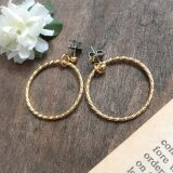 ゴールドリングのピアス p-064