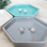 [silver999] 純銀クロッシェボールスタッドピアス