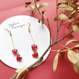 k14GF対応＼デートに最適／恋する赤ハート　ピアス / イヤリング