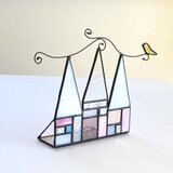 春色の街並みオブジェ*+サンキャッチャー*ステンドグラス