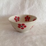 白磁茶碗(紅梅)