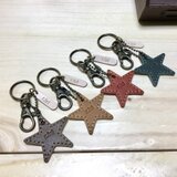 革好きさんへ贈る・ヌメ革の星型キーホルダー/ナチュラルな牛革/全4色/オイル・ヌメ革【郵便送料無料サービス】
