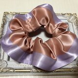 ピンク&紫のシュシュ