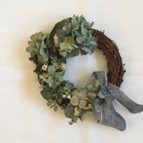 紫陽花のハーフリース