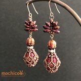 春の新作☆ビーズのPerfumeBottle(ペアⅠ型＋ロータス)[レッド]