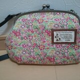 リバティがま口バッグ