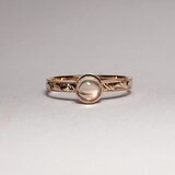 k10ピンクゴールドオレゴンサンストーンオリジナル彫り