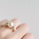 スワロフスキーパールの豪華なリング「グレース」フォーマル、ギフトにも