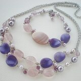 紫陽花＊ネックレ＆ブレスレット　2点セット