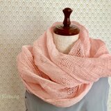 茜染めの麻ストール