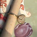 トパーズ原石リングの画像