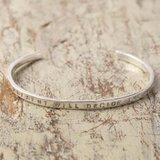 シルバーメッセージバングル A　★お好きな言葉を刻印いたします