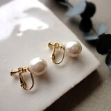 上品オーラのパールの耳飾り ■ イヤリング ■ 大粒サイズ