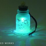 光る小びん 　バブル＜泡模様＞（変色電球）