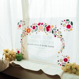 ■ウェルカムボード■ 名入れ ガラス風　結婚式　玄関　二次会　印刷　シンプル　大人　アクリル　コンパクト