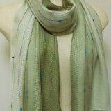 「色が変化する麴塵染」シルクストール　2