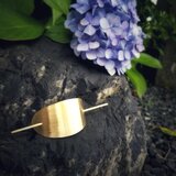 浴衣に合う真鍮の簪＊楕円形×無地