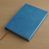 ハードカバーのA6ノート　（藍染）の画像