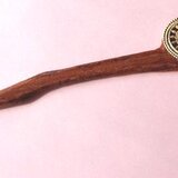 木工簪×天然石×ゴールドカラーパーツ