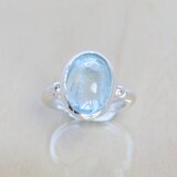 アクアマリンのシルバーリング