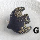 pukudori ブローチG・黒