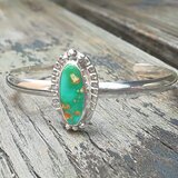 【一点物】ターコイズ　バングル　　　　　　　　(Pilot Mountain Turquoise)