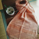 草木染(冬青そよご)オーガニックコットンストール