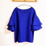 イタリアンリネン　フレアースリーブ　トップス