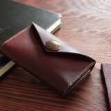 本革 名刺入れ／カードケース ボルドー