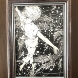 額装ポストカード原画　鯉の夢