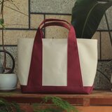 ★６色より組み合わせ自由に選択できます★帆布トートバッグ【キナリ＊ワインレッド】