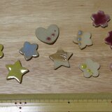 [送料無料] 陶器 おはじき・タイル（小）いろいろ １１個セット