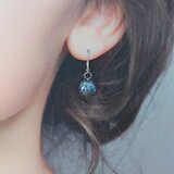 from France スパンコールピアス(グレー)